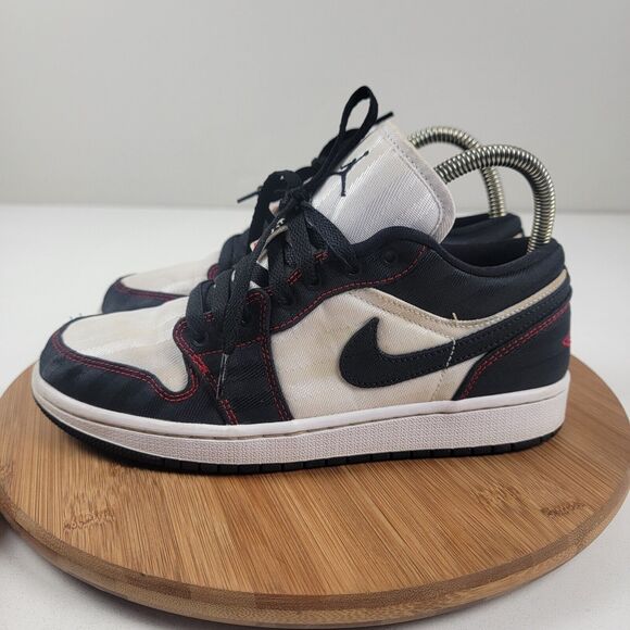 Women Nike Air Jordan 1 Retro Low SE Utility Black White Gym Red DD9337-106 sz 8 - Picture 8 of 15